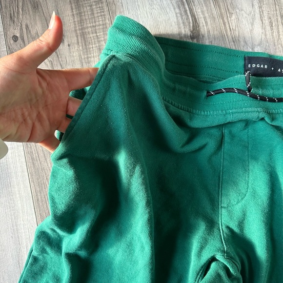 Edgar and Ash Sweat Set Color blocked Hoodie & Jogger in Green & Tan Size XL - Picture 9 of 10